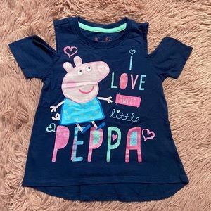 5for $30 SALE!! Peppa Pig Cold Shoulder Shirt